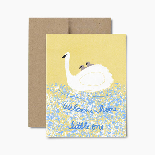 Baby Swan Card by Rhubarb Rodeo