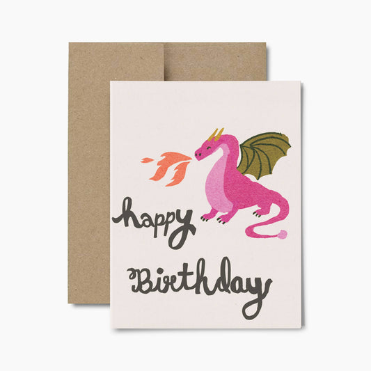 Birthday Dragon Card  by Rhubarb Rodeo