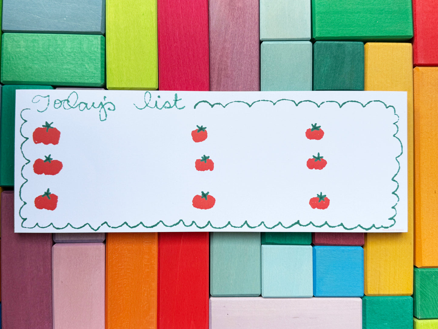 Tomato List Tear-Off Notepad