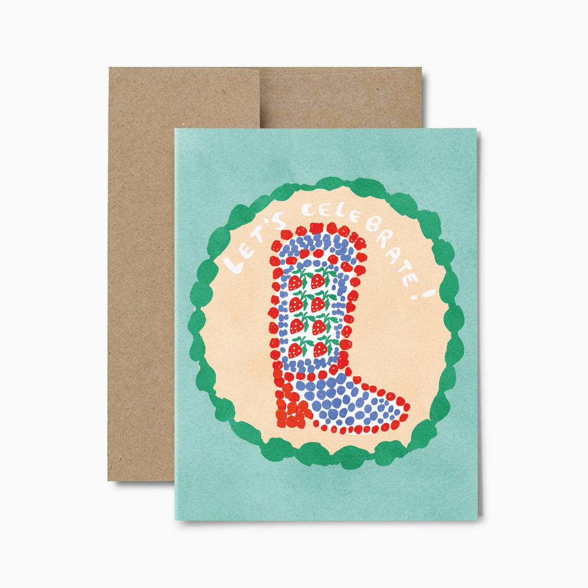 Berry Boot Cake Celebrate Card by Rhubarb Rodeo