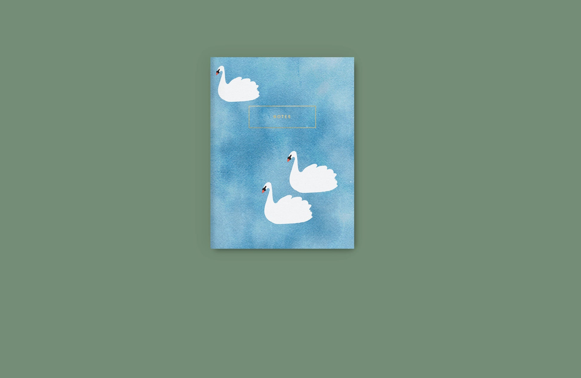 Mini Notebook Swans by Rhubarb Rodeo
